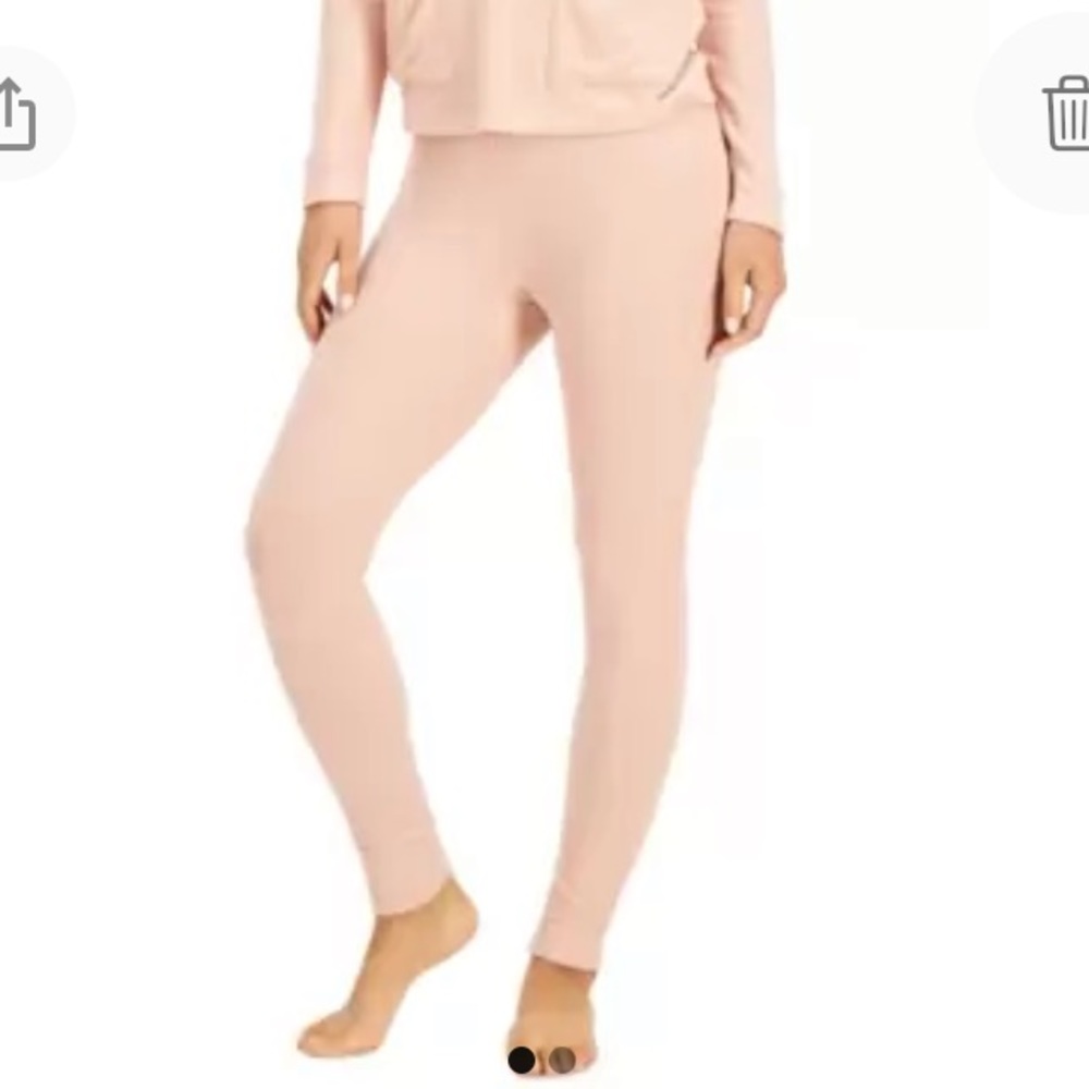 NEW Alfani Intimates Lounge Ribbed Pajama Pants, Size Small, Dusty Rose